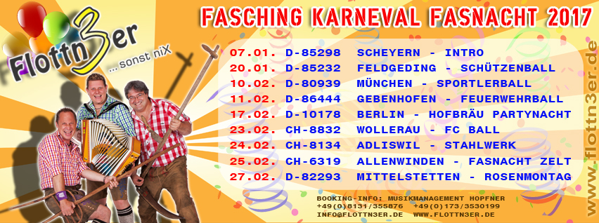 Flottn3er Fasching Karneval Fasnacht 2017